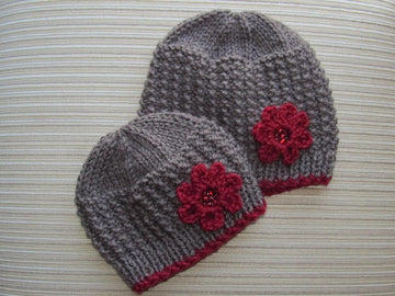 Rice Stitch Hat for a Baby and Toddler