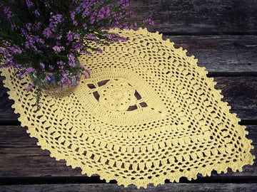 Oval Flower Doily Written Pattern