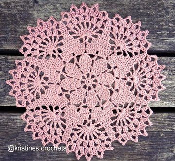 Blush Flower Doily