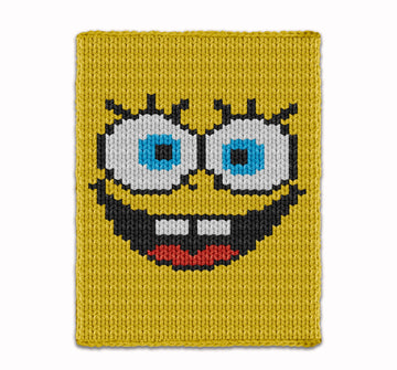 Finger Knitting Pattern Sponge Bob Squarepants Knit Childs Blanket