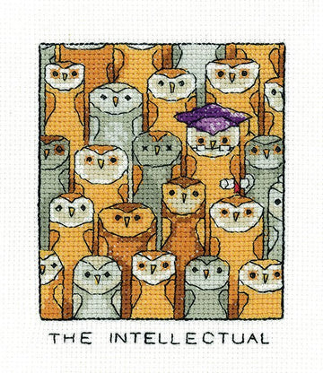 Heritage The Intellectual Cross Stitch Kit - 9cm x 11.5cm