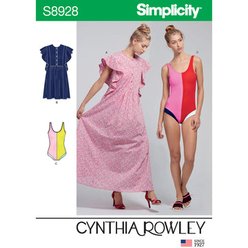 Simplicity S8928 Misses Swimsuit and Caftans by Cynthia Rowley - Sewing Pattern