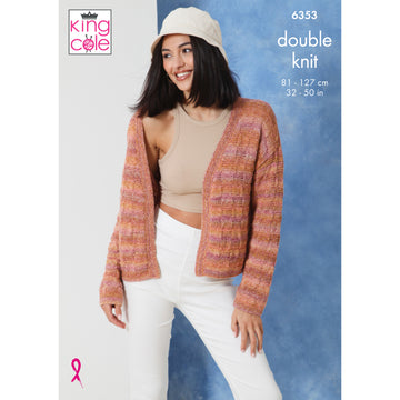 Cardigans knitted in King Cole Jamboree DK - P6353 - Leaflet