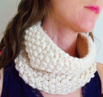 Pillow Puff Knit Circle Scarf