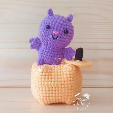 Halloween Bat in Pumpkin