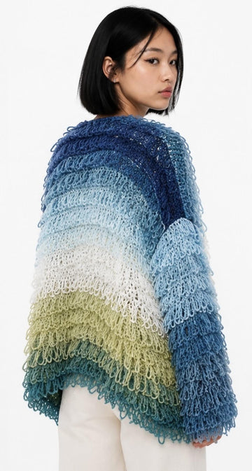 Shaggy Crochet Cardigan