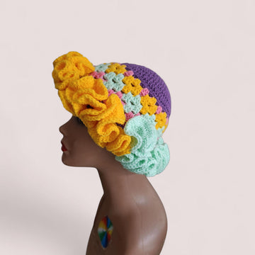 Granny Diamond Ruffle Hat