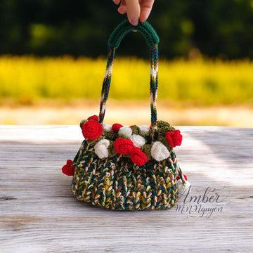 Roses Garden Handbag Crochet Pattern - Digital Download