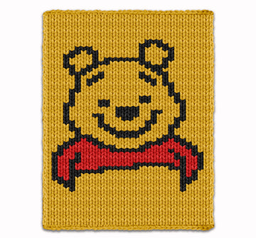 Finger Knitting Pattern, Winnie the Pooh Knit Kids Blanket