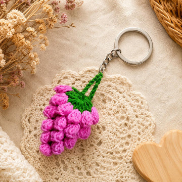 Crochet Grapes Keychain Pattern – PDF + Video Tutorial