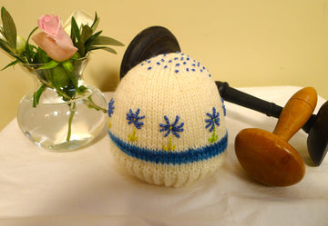 Blue Daisy Premmie Baby Beanie