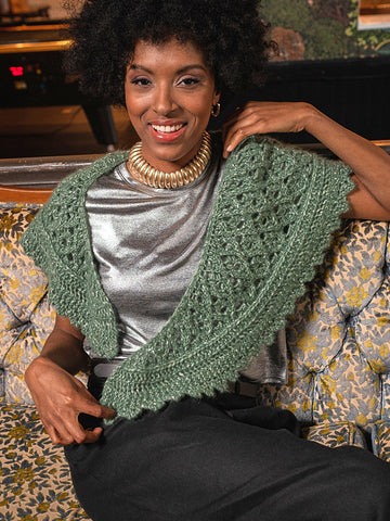 Peridot Shawl in Berroco Gimlet - Downloadable PDF