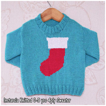 Intarsia - Simple Christmas Stocking - Chart Only