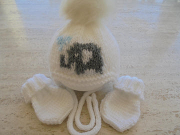 Baby Boy Hat Elephant And Mittens