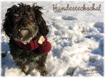Crochet Pattern: Dog Scarf -Easy Pompom Fix