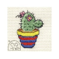 Mouseloft Stitchlets - Cactus Cross Stitch Kit - 64mm