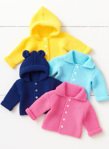 Easy Hooded Jacket Baby Cardigan Beginners BB001