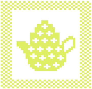 Mini Flower Teapot Dishcloth