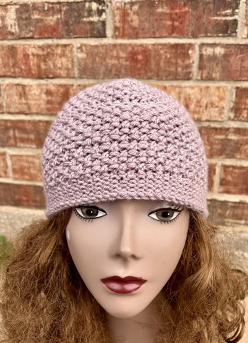 Eyelet Moss Beanie -- a loom knit pattern