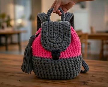 Crochet Backpack Pattern PDF – DIY Crochet Bag Tutorial – Beginner-Friendly Purse – Video Tutorial Included