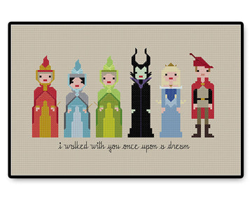 Sleeping Beauty Blue Dress - PDF Cross Stitch Pattern