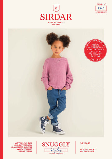 Children's Sweater in Sirdar Snuggly Replay DK - 2540 - Leaflet