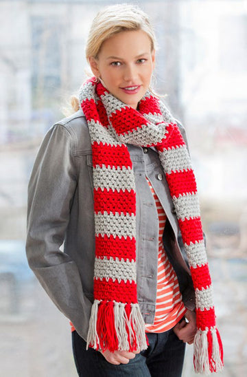 My Team Forever Scarf in Red Heart Team Spirit - LW3557 - Downloadable PDF