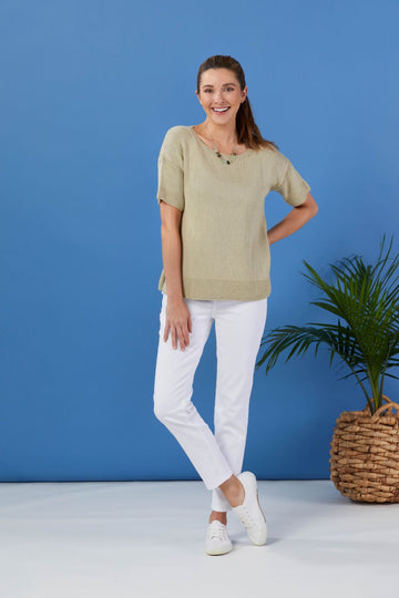 KE002 Clearwater - Top Knitting Pattern for Women in Valley Yarns Westhampton by Valley Yarns