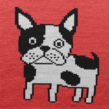 Funny Boston Terrier Dog Knitting Chart