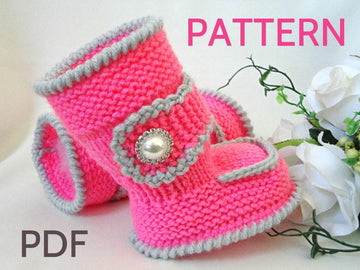 Pattern Baby Shoes Knitted Baby Uggs Baby Girl 0 - 18 months