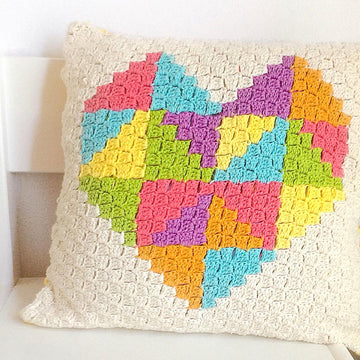 Love Triangle C2C Cushion