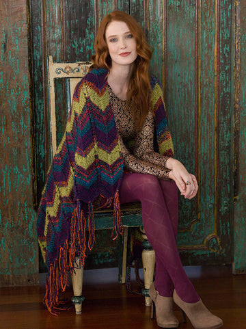 Zigzag Throw in Lion Brand Vanna's Choice and Unique - L32340