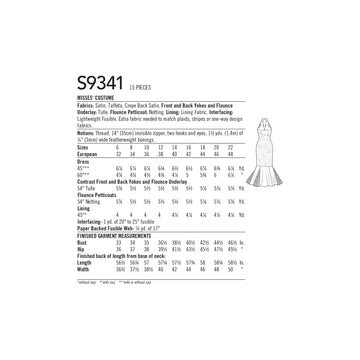 Simplicity Misses' Costume S9341 - Sewing Pattern