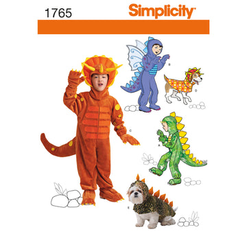Simplicity Child's and Dog Costumes 1765 - Paper Pattern, Size A (3-4-5-6-7-8)