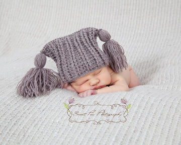Hat with Chunky Ribs and Tassels
