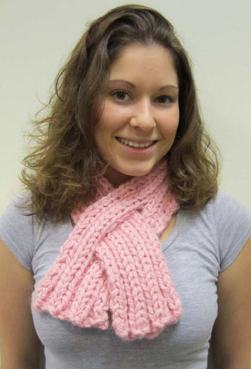 Keyhole Scarf in Plymouth Baby Alpaca Grande - F408
