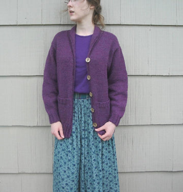 Mulberry Cardigan with Shawl Collar