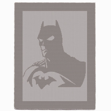 Bat Superhero Knitting Pattern Blanket