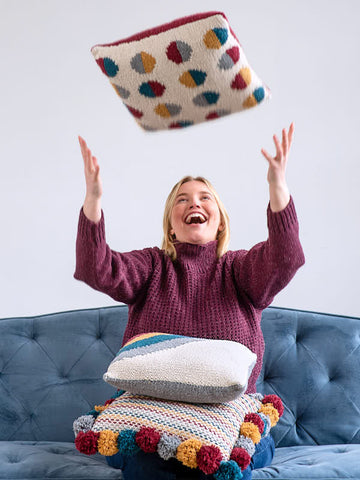 Lilo Lina Linde Cushions in Berroco Remix Chunky - Downloadable PDF