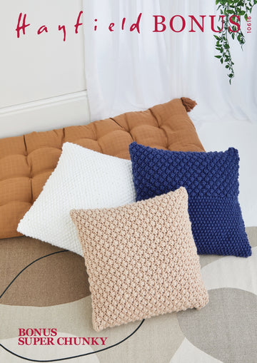 Cushion Covers in Hayfield Bonus Super Chunky - 10616 - Downloadable PDF