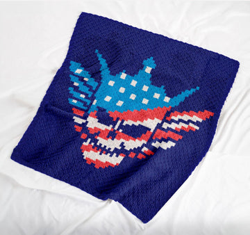 American Nightmare Skull C2C Crochet Blanket Pattern