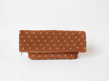 Polka dot clutch