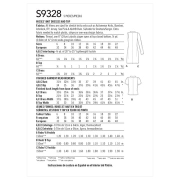 Simplicity Misses' Knit Dresses and Top S9328 - Sewing Pattern