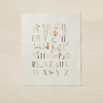 DMC Animal Alphabet Sampler Cross Stitch Kit - 25.7 × 35.5 cm