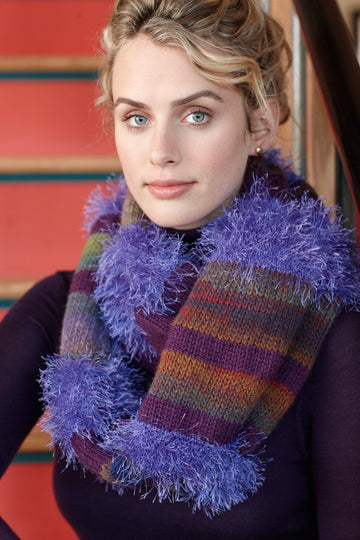 Paint Palette Cowl in Lion Brand Fun Fur and Amazing - 90640B