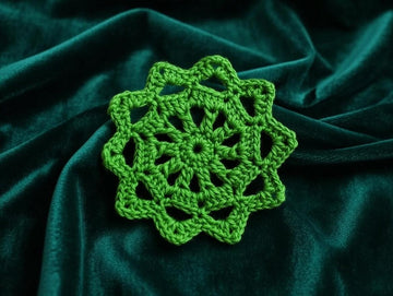 Crochet Round Coaster – Easy Granny Motif Pattern with Video & PDF