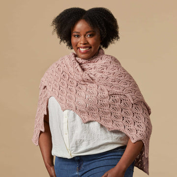 #1332 Rising Sun - Shawl Knitting Pattern for Women in Valley Yarns Westhampton
