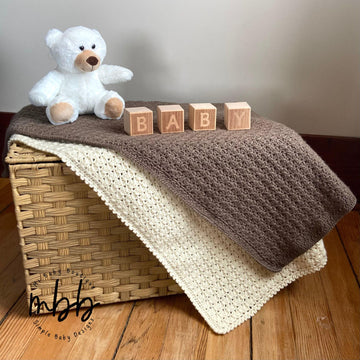 One Skein Baby Blanket with 2 Different Borders