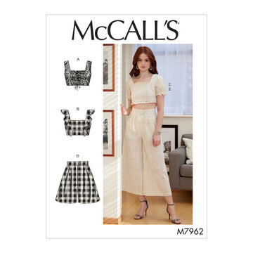 McCall's Misses' Tops, Shorts and Pants M7962 - Sewing Pattern