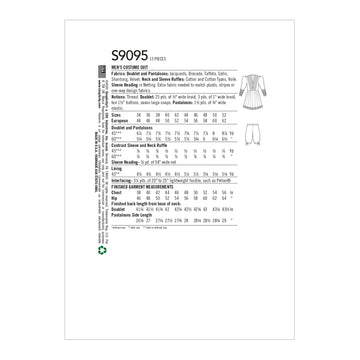 Simplicity Men's Historical Costume S9095 - Sewing Pattern